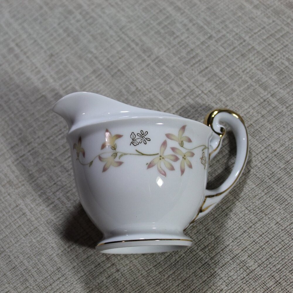 Set of 2 Summit Fine China Japan Barbara, Porcelain Creamer & Sugar Dish No Lid